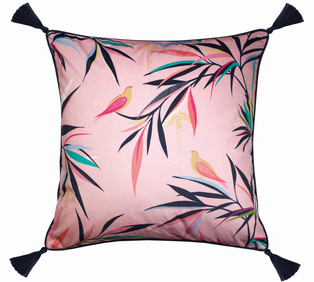 Sara Miller Bamboo Pale Pink Cushion
